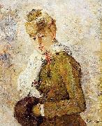 Berthe Morisot Winter aka Woman with a Muff, oil on canvas